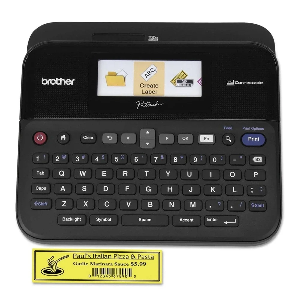 Brother P-touch PT-D600VP PC Connectable Label Maker W/Hard Case AC Adapter Tape